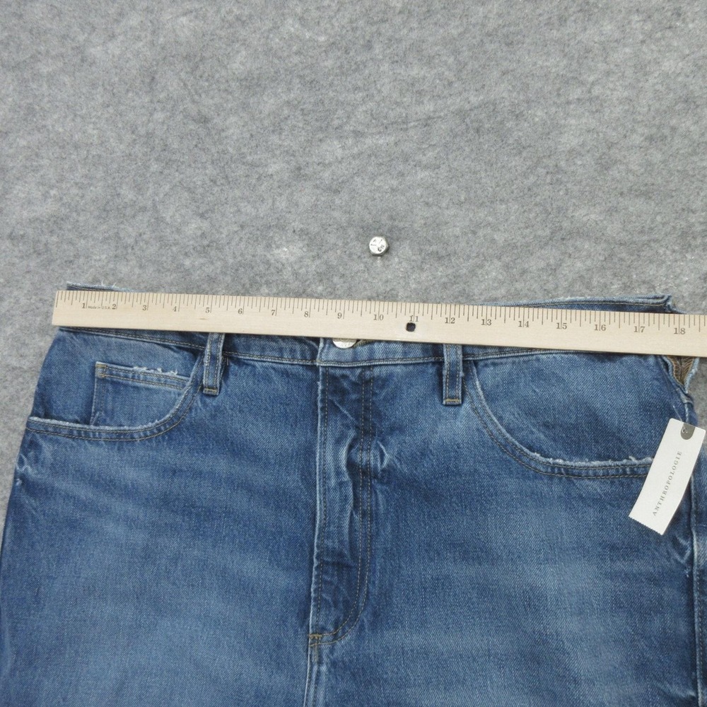 Frame Jeans Womens 33 Blue Le High N Tight Crop Mini Boot High Rise Raw Hem New - Picture 7 of 16